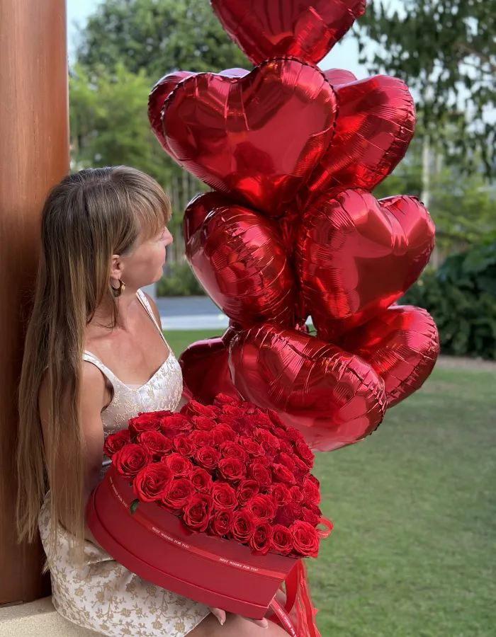 Шары с гелием Сердце Красное