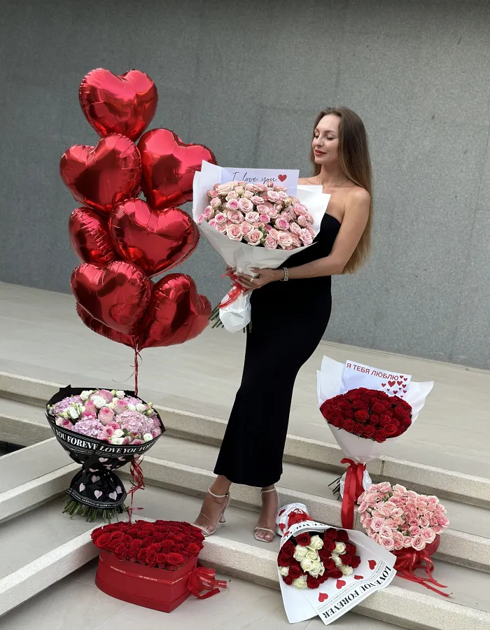 Шары с гелием Сердце Красное