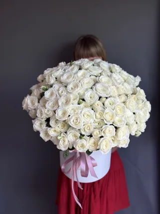 Коробка с цветами Без слов